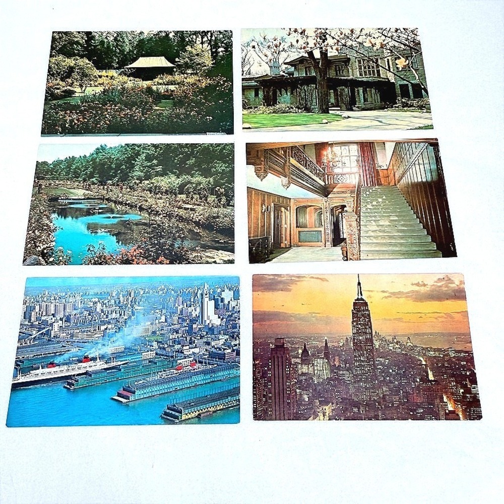 Dexter Press Postcard Set of 6 VTG Dearborn MI New York City Souvenir Travel